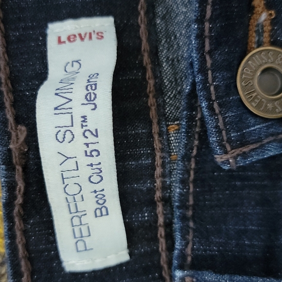 Levi's 512 Perfectly Slimmy Boot cut denim blue jeans Size 4 M - Picture 5 of 6